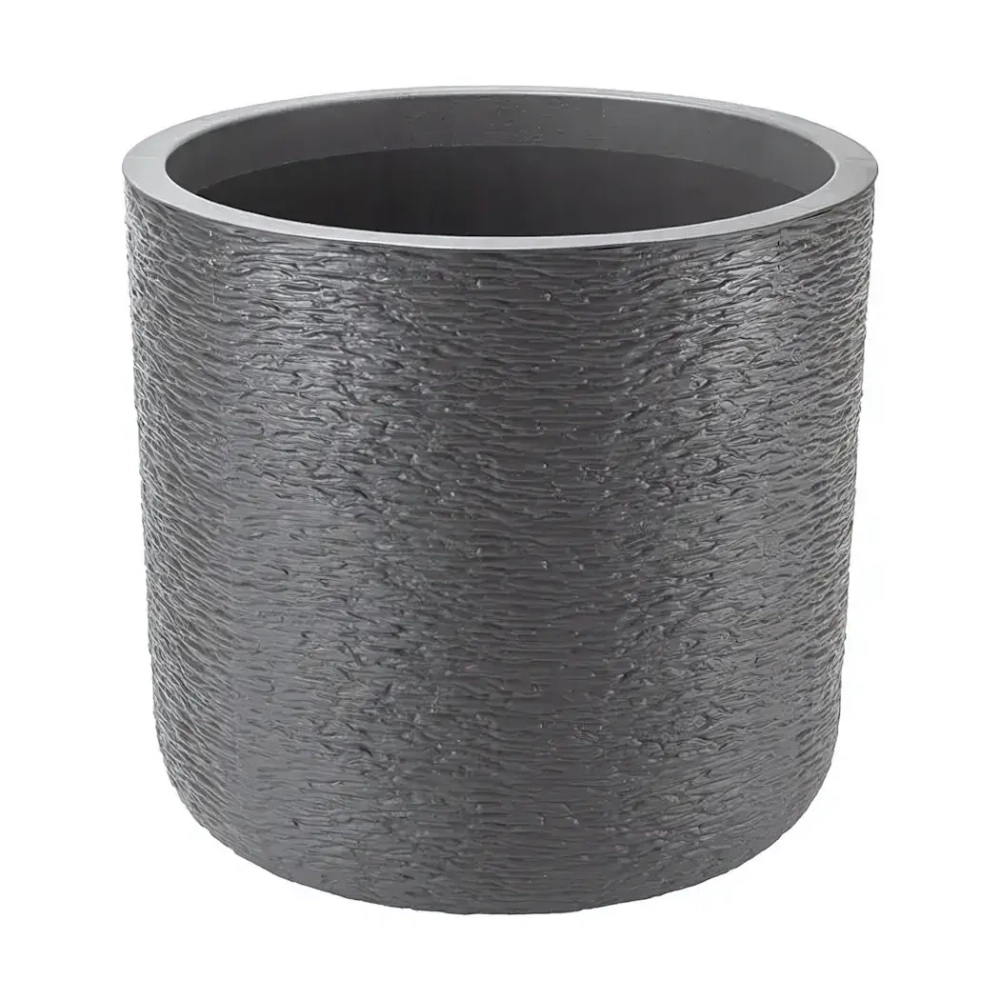 Кашпо СЛАНЕЦ D380мм 24л с вставкой Графитовый