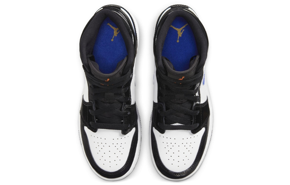 Jordan 1 Mid Black Racer Blue White GS