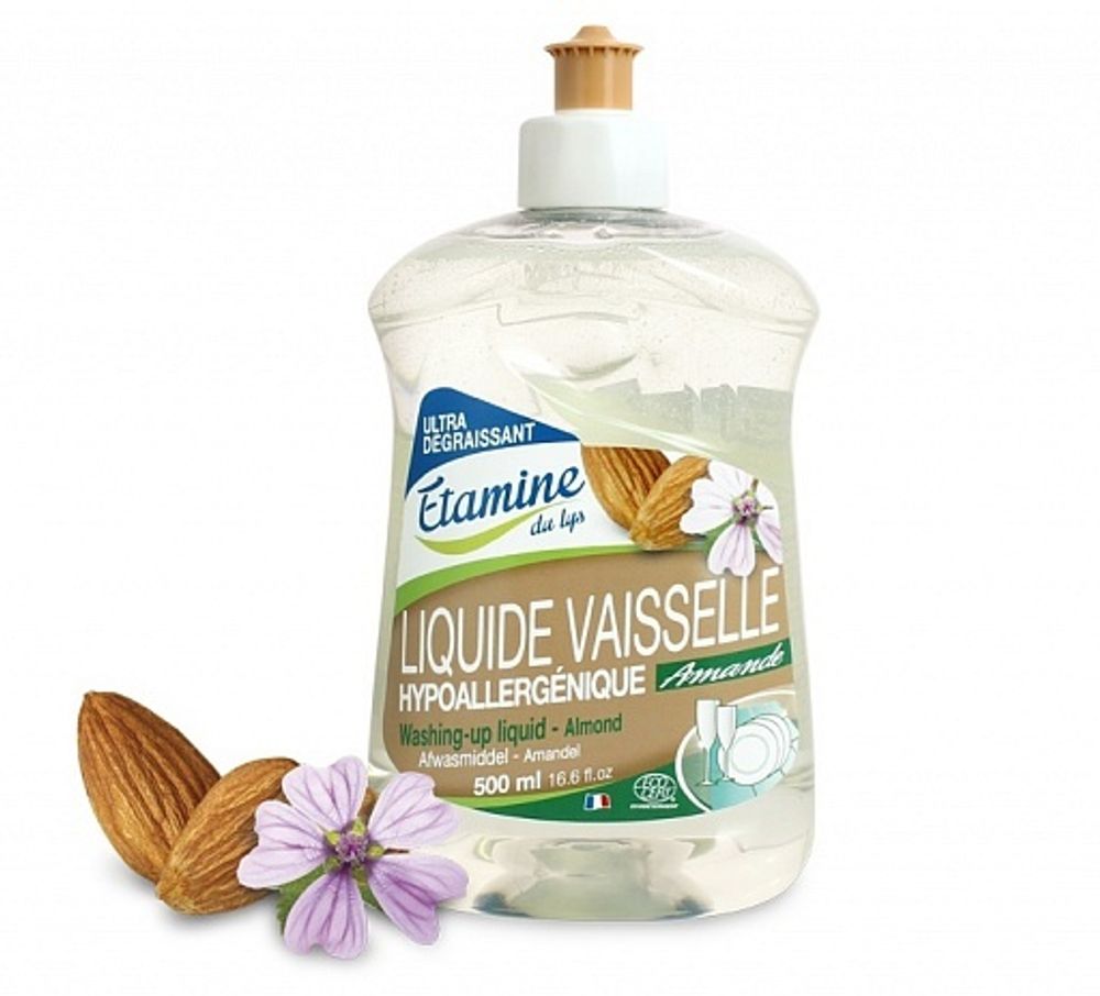 СРЕДСТВО (ГИПОАЛЛЕРГЕННОЕ) ДЛЯ МЫТЬЯ ПОСУДЫ "МИНДАЛЬ", 500 мл (ETAMINE DU LYS)