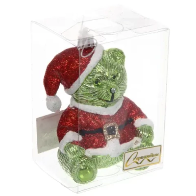 Елочная игрушка «Очаровательный мишка» 7*6*11 см, Салатовый