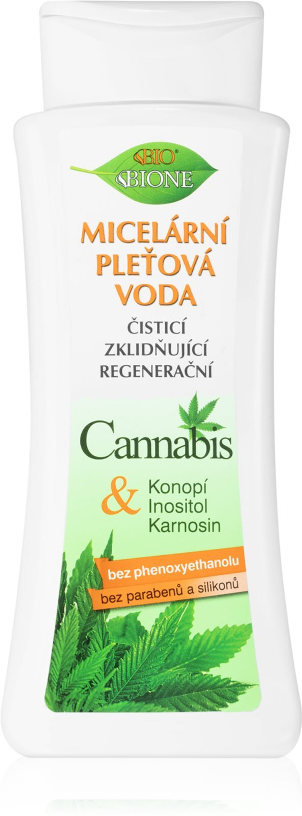 Bione Cosmetics Cannabis - очищающая мицеллярная жидкость для снятия макияжа /   255  ml  / GTIN 8595061609573