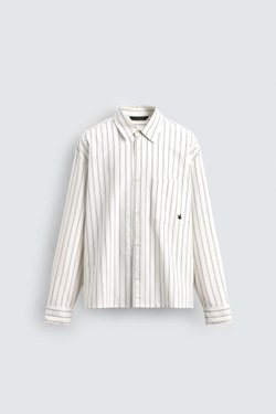 ZARА РУБАШКА В ПОЛОСКУ С КАРМАНОМ, ПОЛОСКИ