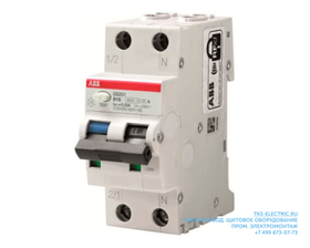 Дифавтомат ABB DS201 1P+N 6А (B) 6 кА, 30 мА (AC), 2CSR255080R1065