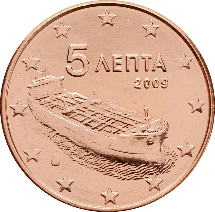 5 евроцентов 2009 Греция (5 euro cent)
