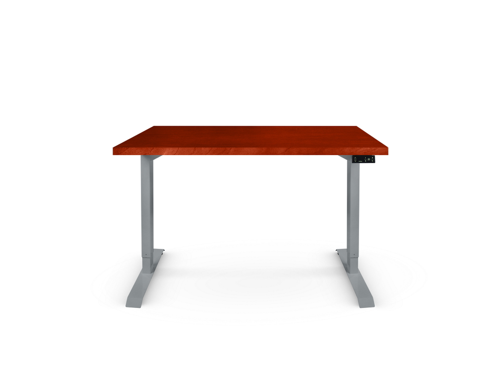 Регулируемый компьютерный стол Bazalt с регулировкой по высоте — столешница МДФ Красное дерево