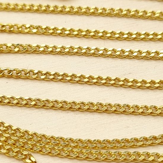 Цепочка Панцирная 2 мм. Позолота желтая