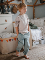 Лонгслив оверсайз Mjölk Песочный серый, уценка