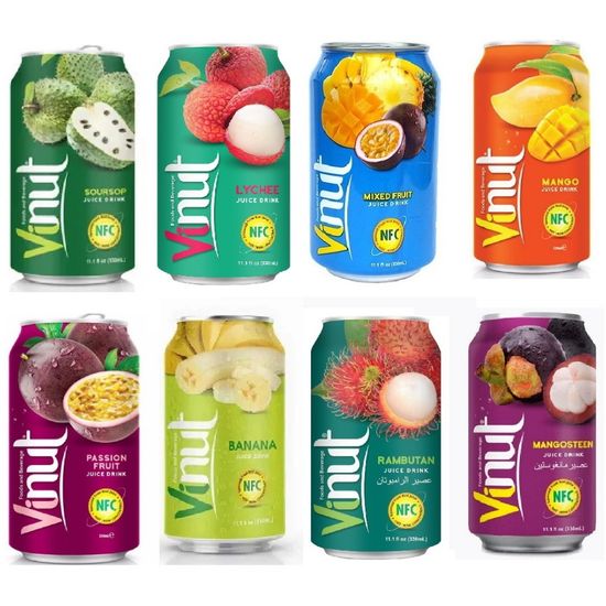 Напиток сокосодержащий безалкогольный Vinut Red Orange со вкусом апельсина, 330 мл