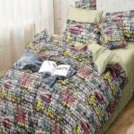 Комплект постельного белья "П37. 31018", поплин, 100% хлопок, Россия.