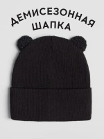 Шапка детская с ушками осенняя