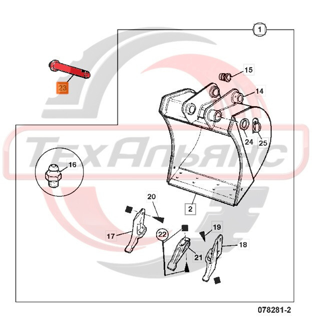 Палец 811/12400 ковша