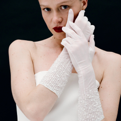 Перчатки средник с декором