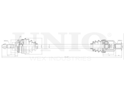 Привод в сборе передний правый UNIO CVJ-10065