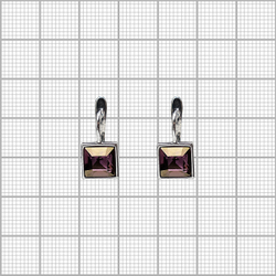 "Ингода" серьги в серебряном покрытии из коллекции "Реки" от Jenavi  с английским замком