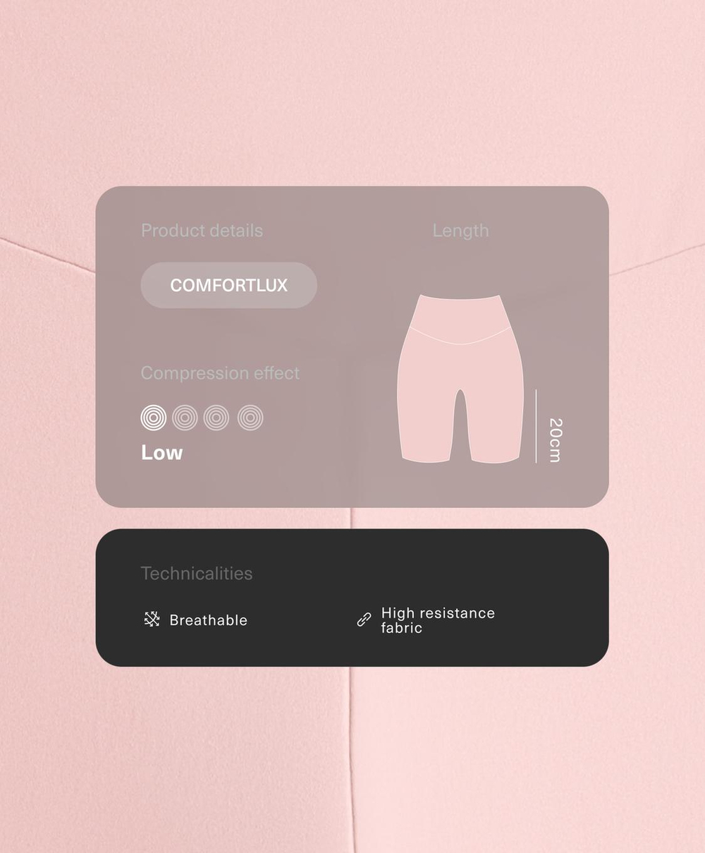 OYSHO Легинсы-велосипедки Comfortlux с высокой посадкой длиной 20 см, нежно-розовый