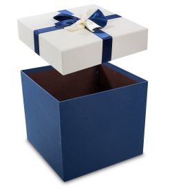 WF-40/4-B Коробка «Квадрат» цв.син./бел.