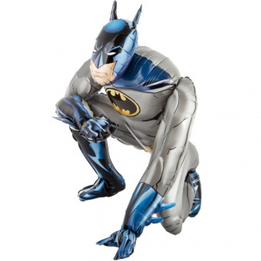 Шар-фигура, фольга, ПОД ВОЗДУХ "Бэтмен" (Веселая Затея), 25"/64 см, инд. уп.