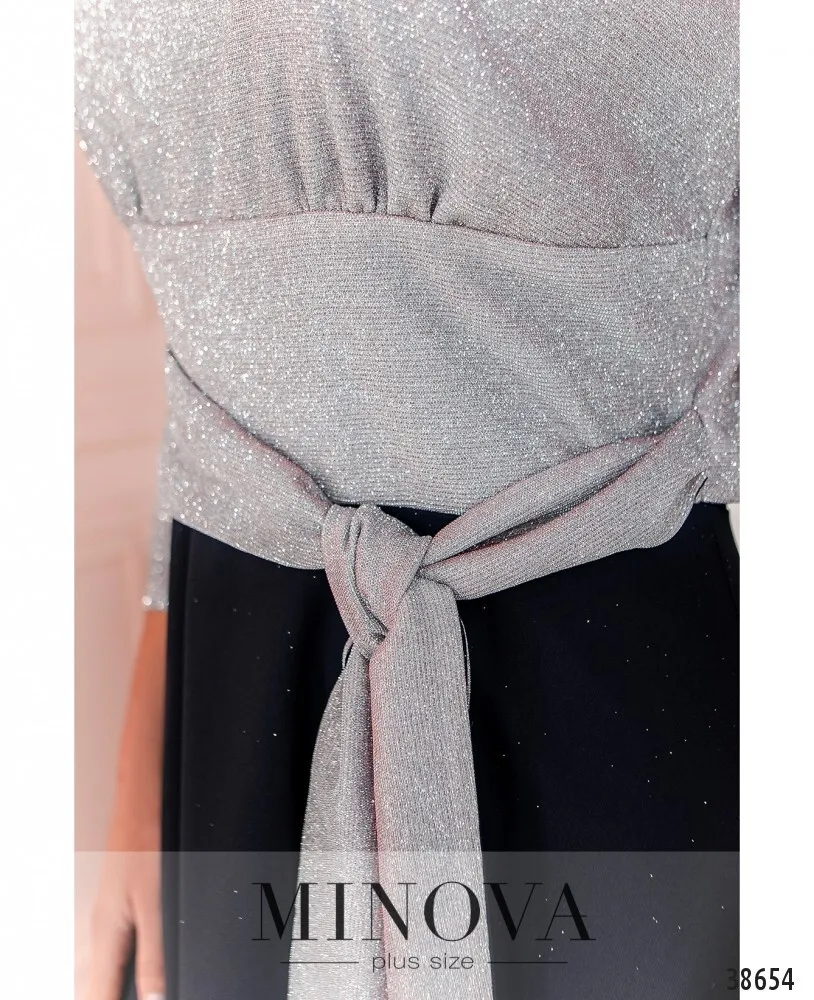 Платье 19-043-1-пудрово-синий Minova