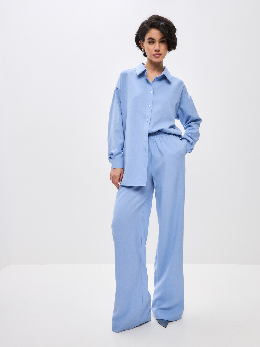 Голубые брюки Микадо