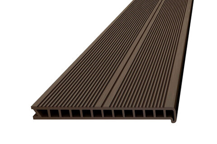 Ступень ДПК Deckron 320x28x4000мм (пустотелая), коричневый