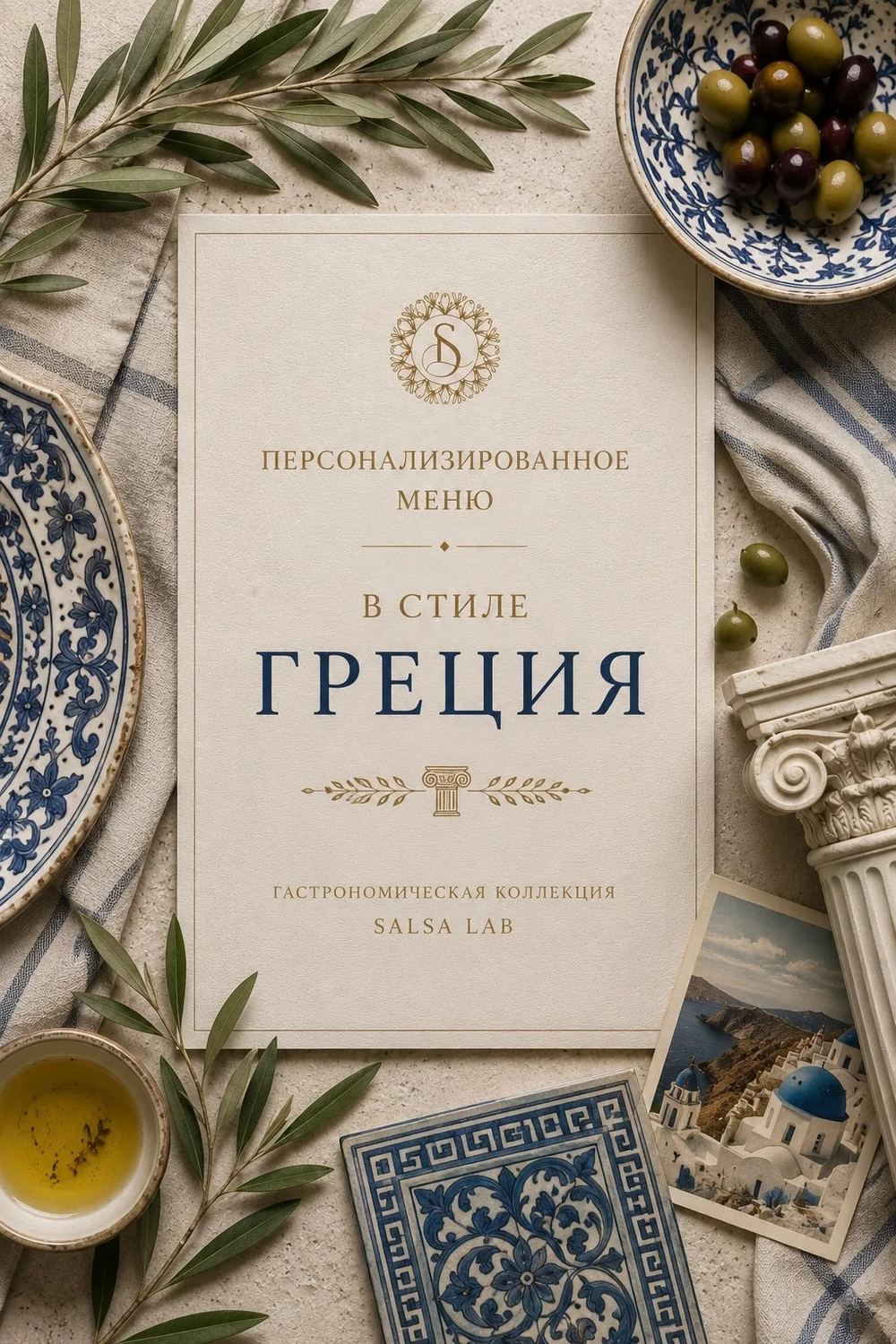Персонализированное меню "В стиле Греция"
