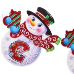 Гирлянда бумажная Новогодняя 2,1 м «Снеговики»