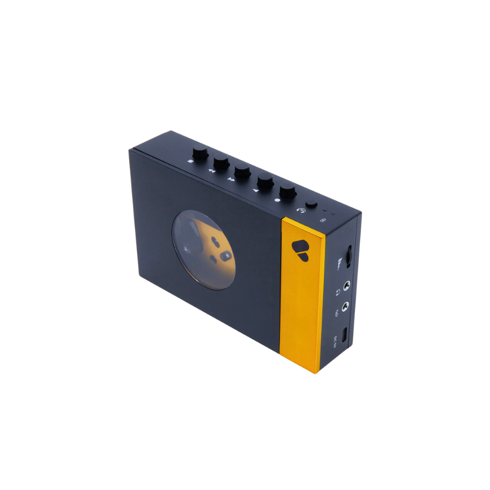 We Are Rewind Cassette Player Black & Yellow