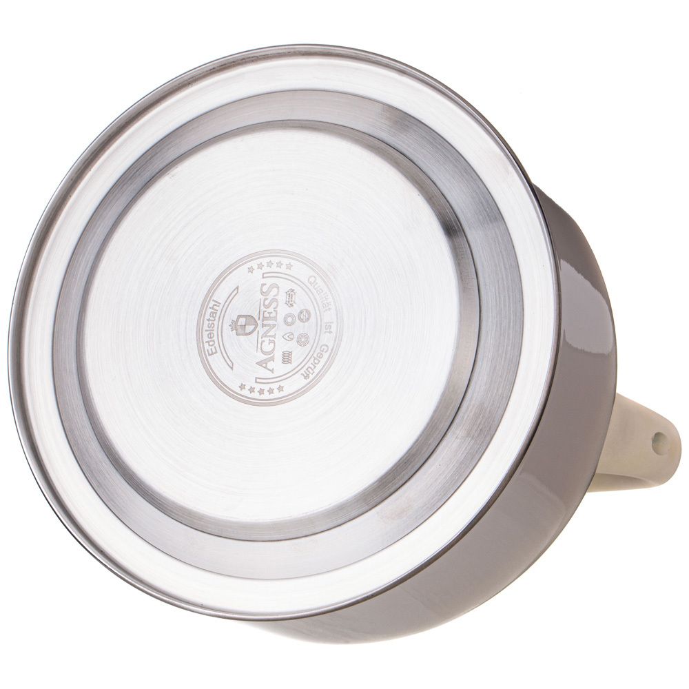 ЧАЙНИК AGNESS СО СВИСТКОМ, 2,8 Л, ИНДУКЦИЯ, ЦВЕТ - МОЛОЧНЫЙ ГРАДИЕНТ