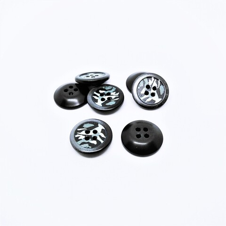 Пуговицы №607, 4пр., 15мм, цв.серый (CN 2752)