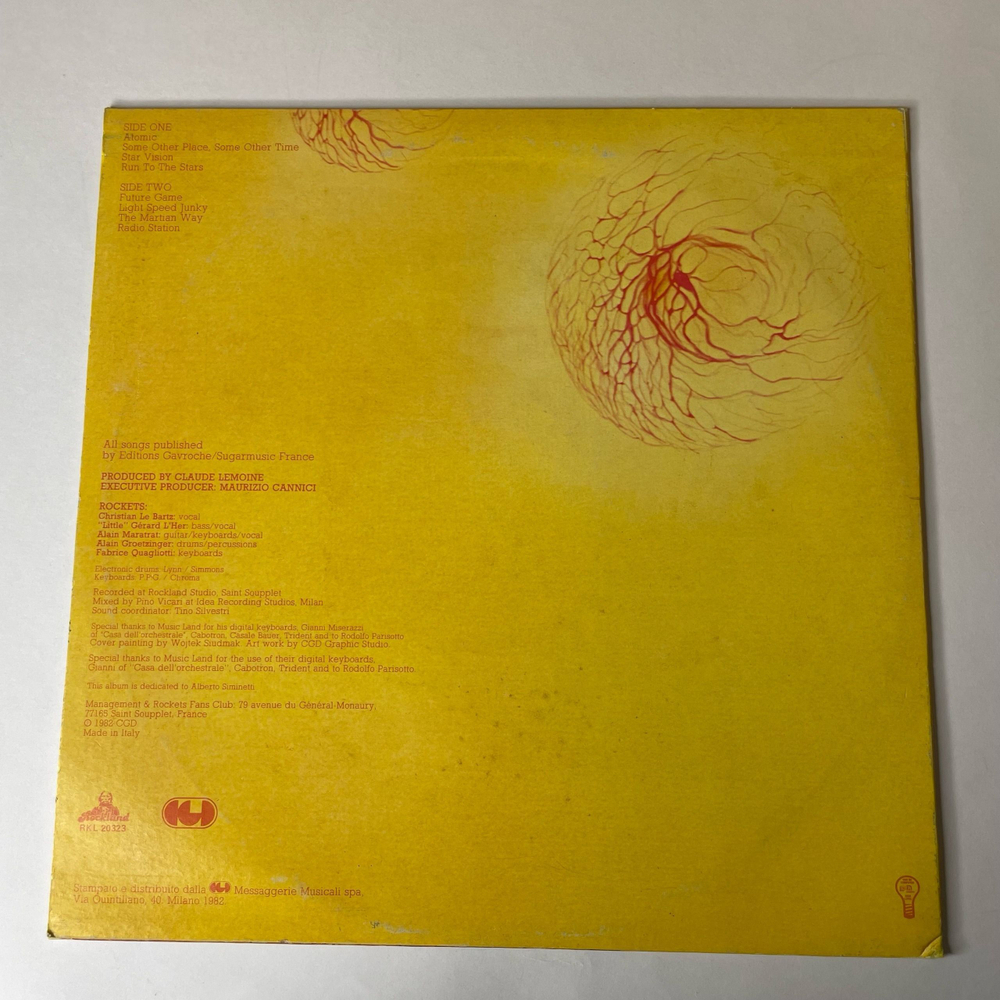 Винтажная виниловая пластинка LP Rockets Atomic (Италия 1982)