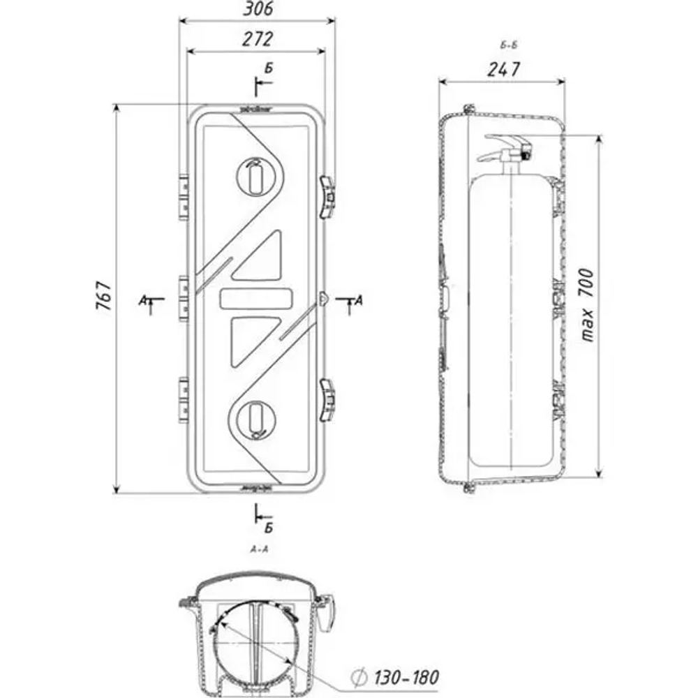 Пенал огнетушителя "FIREBOX-10" транспортный