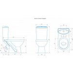Унитаз-компакт "Комфорт" Декор "Биг Бен" (кос,ниж,сид. полип.,2-кн.арм)   (Rosa)