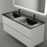 Тумба подвесная под раковину Sancos Cento белый глянец, 1190х450х500