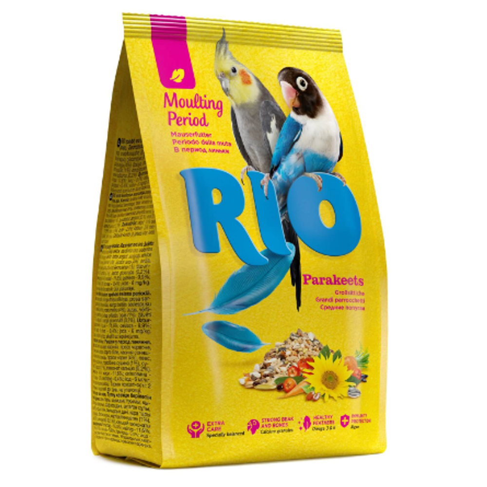 Rio корм для средних попугаев в период линьки 1000 г
