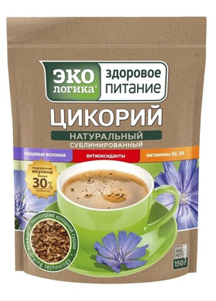 Экологика Цикорий натуральный растворимый классический, пакет, 150г