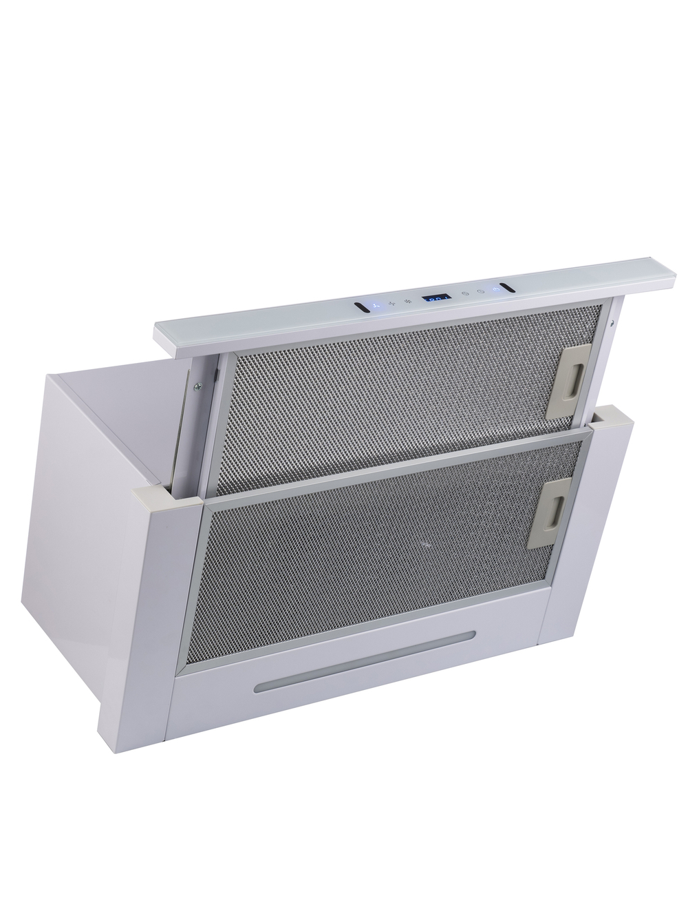 Кухонная вытяжка MACBI B-MTA-G60GW WHITE 1200м3/ч Белая, Жесты+Wi-Fi, авто выдвижная