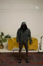 Худи Parfet Zip 2black Vintage темно-серый