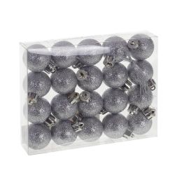 GAEM Набор из 20шт, Украшение новогоднее Шар "Снежок серебряный", D3 см, L14,5 W11,5 H3 см