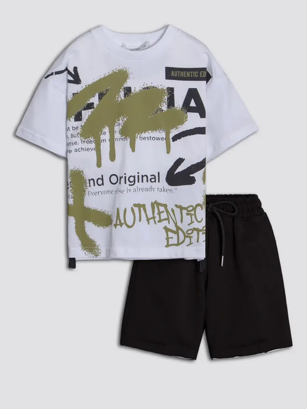 Спортивный костюм для мальчика с шортами в школу