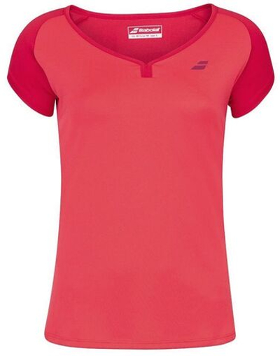 Женский топ теннисный Babolat Play Cap Sleeve Top Women - tomato red