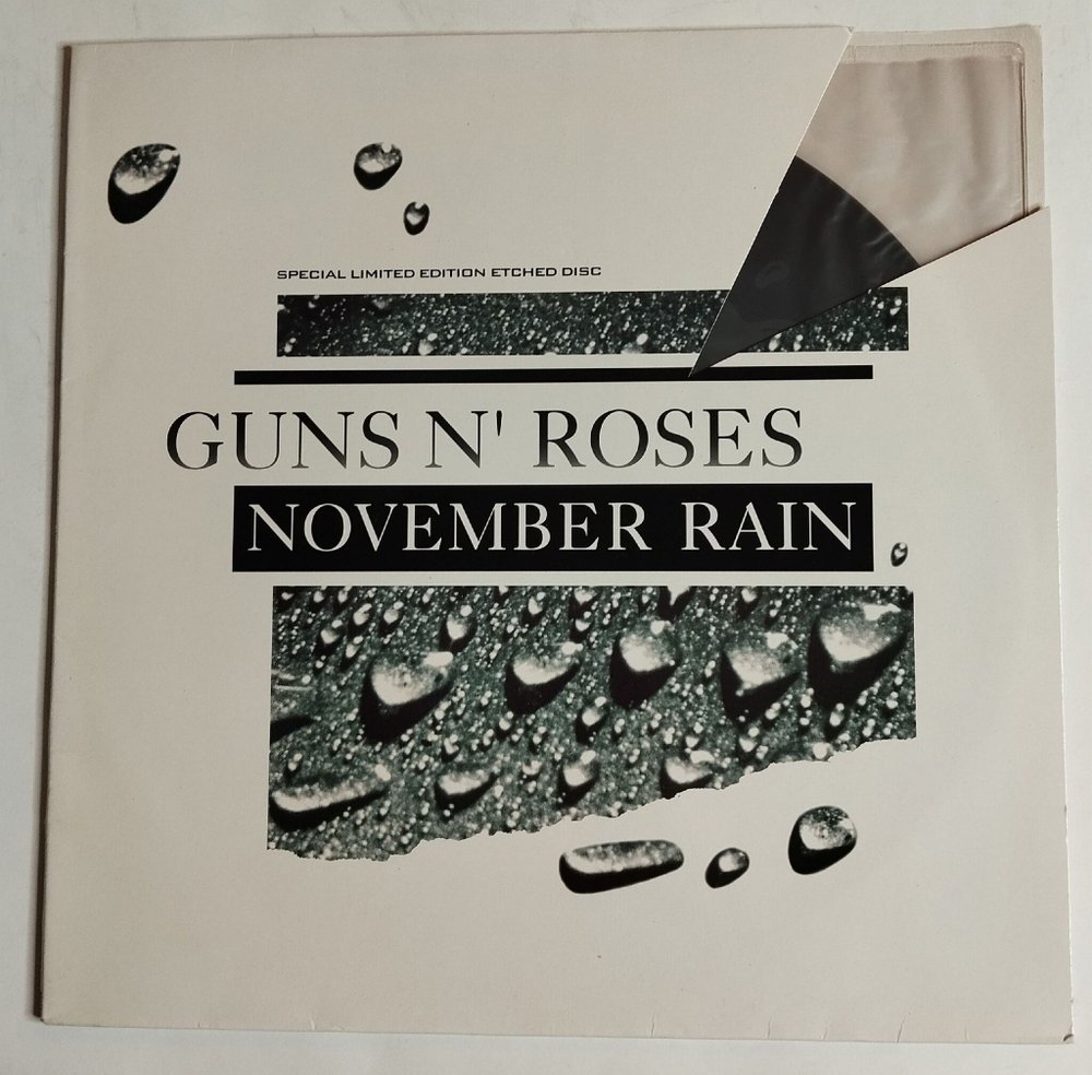 Винтажная виниловая пластинка LP Guns N Roses November Rain (UK 1992) Limited Edition