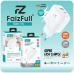 Зарядное устройство FaizFull FC76 PD20W+QC3.0 3A Type-C+USB White