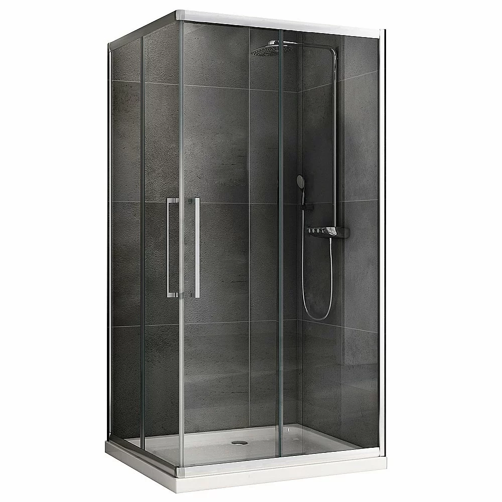 Душевой уголок ABBER Schwarzer Diamant AG02128H 120x80 стекло прозрачное/профиль хром