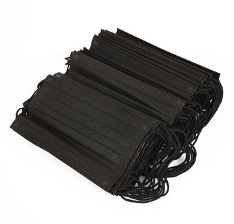 Маски чёрные 50 штук