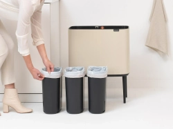 Brabantia Контейнер для мусора Bo Touch 3x11 л бежевый