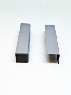 Заглушки торцевые для плинтуса 58x16 мм, серый бетон (2 шт)