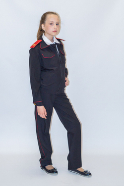 Брюки форменные казачьи / кадетские для девочки 146 152 размер