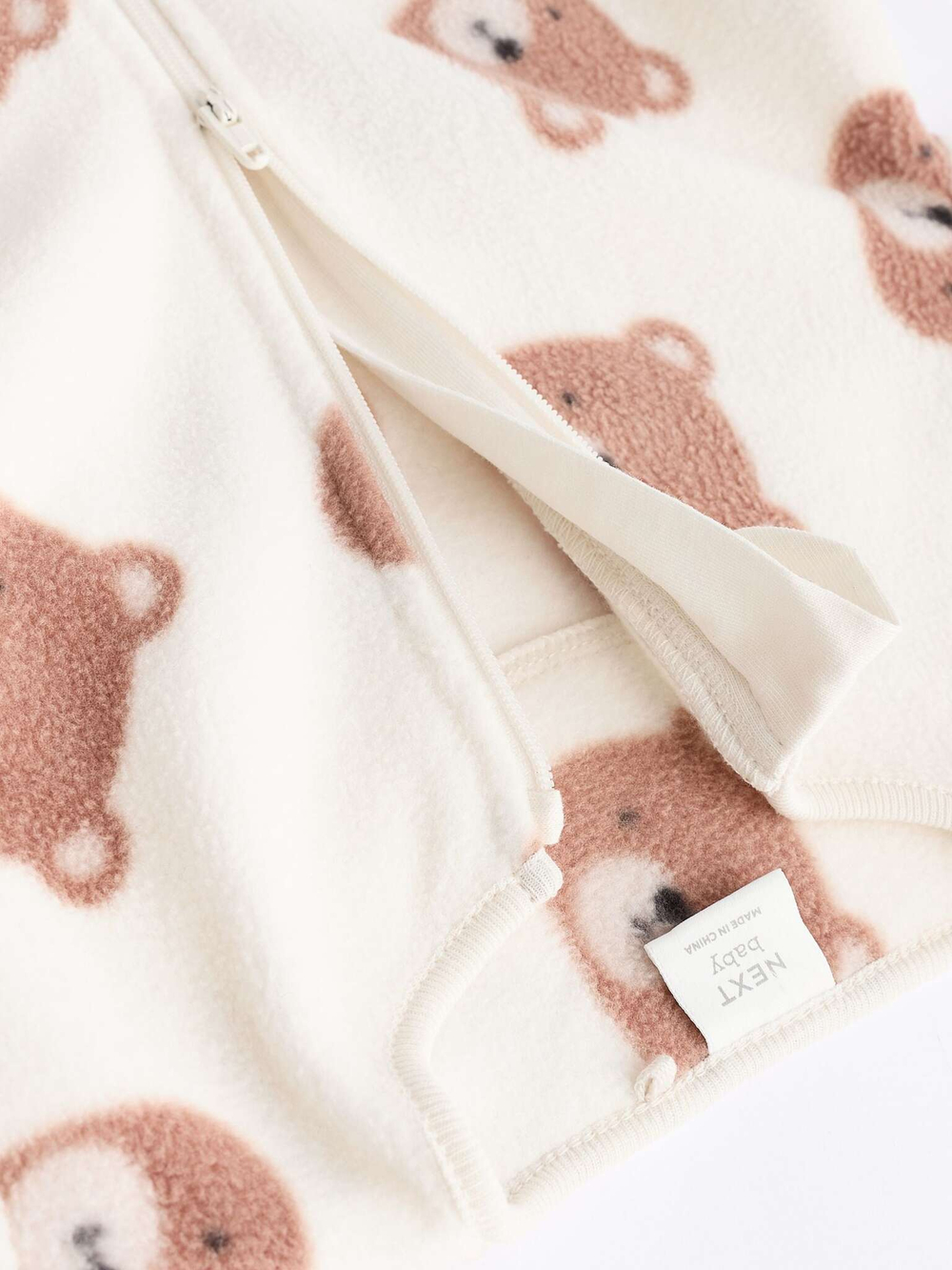 Комбинезон флисовый для малышей Next K79-525, 2 шт., Молочный, Коричневый