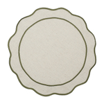 Салфетка под приборы anemone из коллекции trendy ruffles, D38 см, оливковый