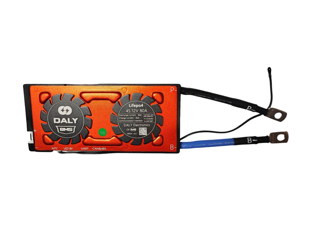 Плата контроля BMS Smart LiFePO4 4S 12V 80A